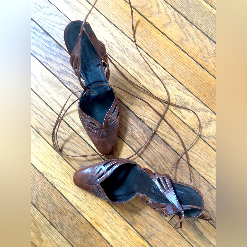 RARE Cesare Paciotti strappy stiletto sandals